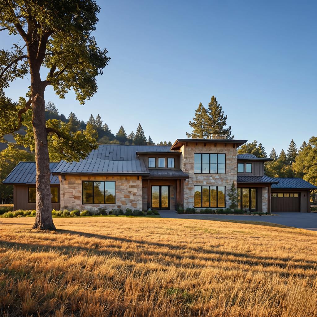 Luxury Modern Ranch Home with Stone Veneer Siding and Dark Metal Roof.png